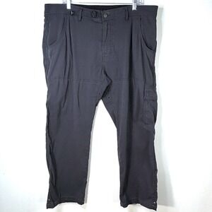 Prana Stretch Zion II Mens Cargo Pant 38Wx32L Gray Outdoor Hiking Utility Snap